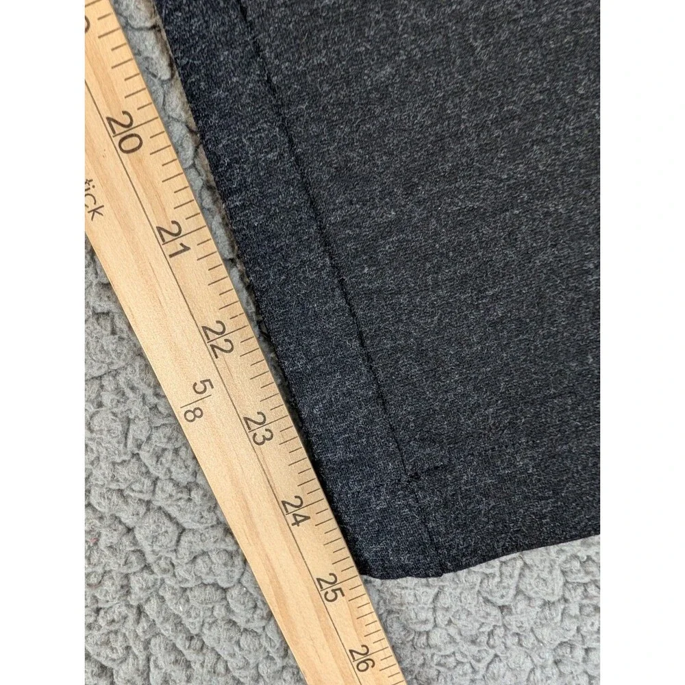 Eileen Fisher Pants Leggings Womens Medium Black Stretch Heathered Straight Leg